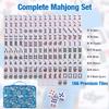 Bounprem American Mahjong Tile Set with166 Engraved Mahjong Tiles, Mahjong Tiles Bag and Accessories view 3