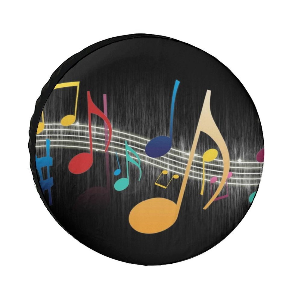 VVTDESA Colorful Musical Notes Print Car Seat Cover Stretchable 95% Polyester + 5% Spandex Universal Fit Seat