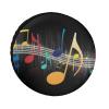 VVTDESA Colorful Musical Notes Print Car Seat Cover Stretchable 95% Polyester + 5% Spandex Universal Fit Seat view 1