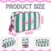 BUZCOZY Empty Mahjong Tiles Bag with 4 Pcs Acrylic Mahjong Line Finder Cards,Mahjong Tile Bags with Zipper for Game Party Travel Gatherings Accessories 9.4 x 6.1 x 3.1 inGreen-Mahj view 3