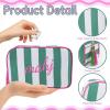 BUZCOZY Empty Mahjong Tiles Bag with 4 Pcs Acrylic Mahjong Line Finder Cards,Mahjong Tile Bags with Zipper for Game Party Travel Gatherings Accessories 9.4 x 6.1 x 3.1 inGreen-Mahj view 4