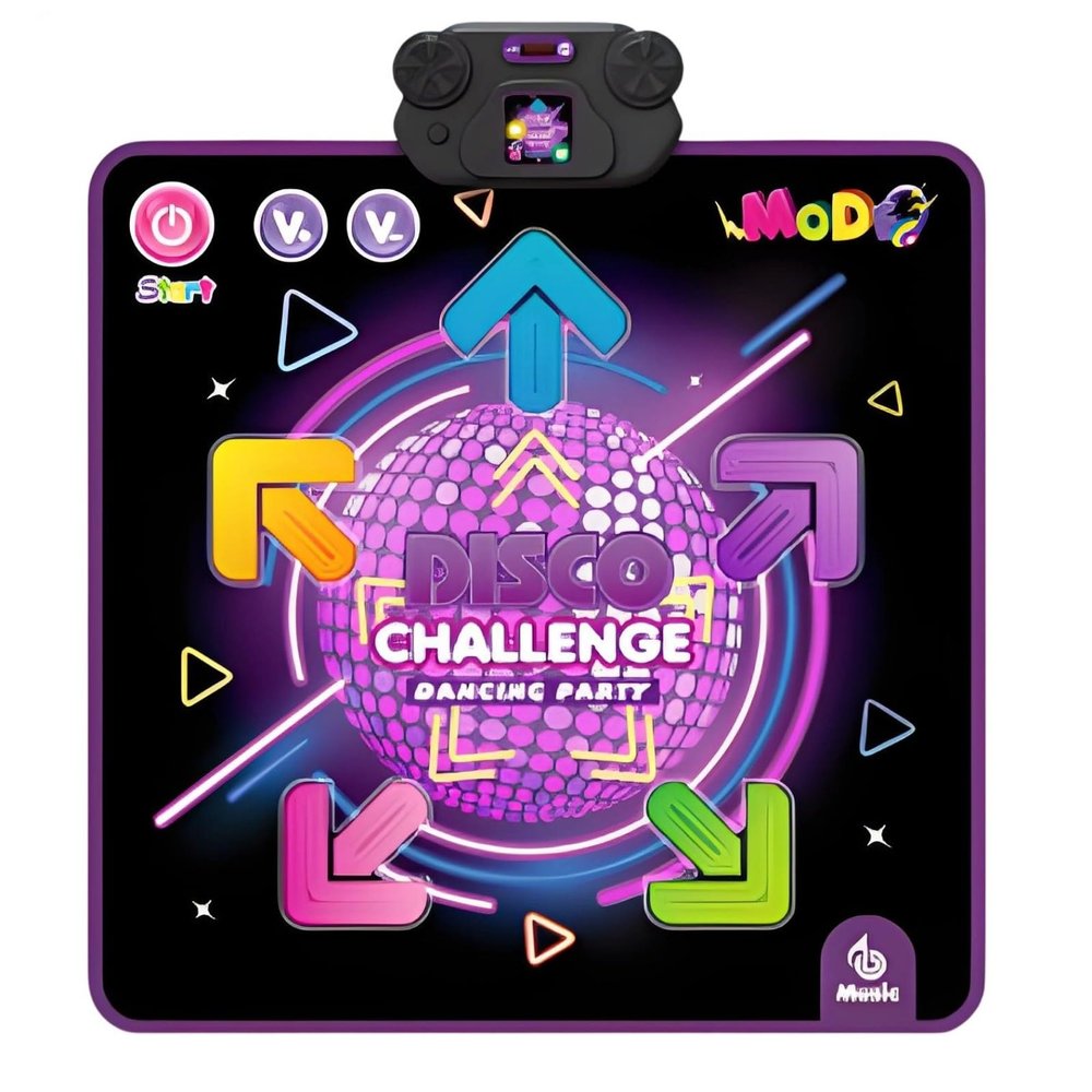 Mjaie Foldable Dance Mat with Music & Light Effects for Active Play and Motor Skill Development Music Rhythm Game Mat