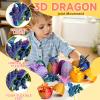 2pcs 4.3in 3D Printed Dragon Eggs with Wings,Flexible Articulated Crystal mini Dragon,Flying Fidget Bird with Eyes Surprise Mini Mystery Dragon Egg, for Home Office Decoration Gift Desk Decor view 3