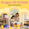 2pcs 4.3in 3D Printed Dragon Eggs with Wings,Flexible Articulated Crystal mini Dragon,Flying Fidget Bird with Eyes Surprise Mini Mystery Dragon Egg, for Home Office Decoration Gift Desk Decor view 4