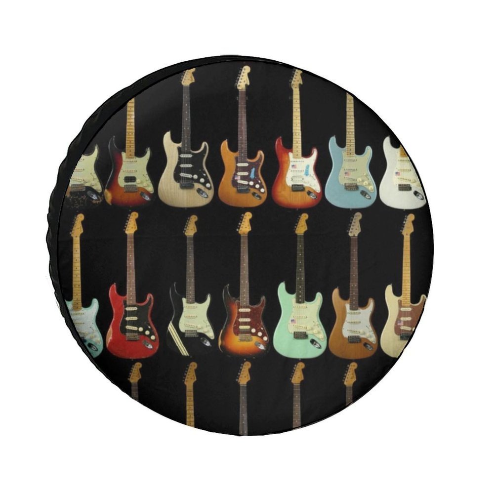 VVTDESA Art Guitar Pattern Print Car Seat Cover Stretchable 95% Polyester + 5% Spandex Universal Fit Seat