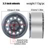 4 Psc 1.9 Beadlock Wheel Hub Rim for 2.2-inch Wheels Axial SCX10 Wraith Capra VS4-10 CC01 LCG Tires 1/10 RC Crawler Car Remote-Controlled car Parts(Chocolate) view 2