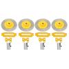 plplaaoo RC Brake Disc Calipers Simulation Metal Brake Discs Set High Performance Upgrade Parts for TRX6 1/10 RC Car 4Pcs 40mm Diameter (Yellow) view 1