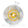 plplaaoo RC Brake Disc Calipers Simulation Metal Brake Discs Set High Performance Upgrade Parts for TRX6 1/10 RC Car 4Pcs 40mm Diameter (Yellow) view 3