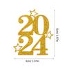 GLSTOY 2024 Gold Cake Toppers 30pcs New Year Dessert Picks Cupcake Decorations Party Supplies for Graduation and Holiday Celebration view 2