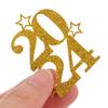 GLSTOY 2024 Gold Cake Toppers 30pcs New Year Dessert Picks Cupcake Decorations Party Supplies for Graduation and Holiday Celebration view 4