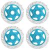 Drfeify 4pcs Aluminum Alloy CNC Simulated Brake Disc, Wear Resistant Rust Proof Lightweight, with Anodized Surface for 1:10 RC Car Off Road Vehicle Climbing Vehicle (Blue) view 1