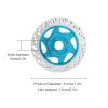 Drfeify 4pcs Aluminum Alloy CNC Simulated Brake Disc, Wear Resistant Rust Proof Lightweight, with Anodized Surface for 1:10 RC Car Off Road Vehicle Climbing Vehicle (Blue) view 2