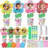 24 Packs Father's Day Craft Kit, Make Your Own Flowers Pot Craft Kit, Flower Picture Frames for Spring Crafts and Father's Day, Fun Spring Activities for Father's Day Gift view 1