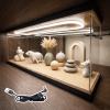 Acrylic Display Case with LED Lighting for Collectibles and Action Figures, Diorama Showcase with Wooden Base view 1