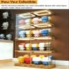 Acrylic Display Case with LED Lighting for Collectibles and Action Figures, Diorama Showcase with Wooden Base view 2