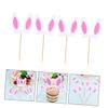Toyvian 30pcs Bunny Ear Cake Toppers Rabbit Ear Cupcake Picks Easter Cake Decor Party Decorations for Birthday and Spring Celebration view 4