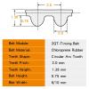 2GT Timing Belt Width 6/10mm Rubber Synchronous Perimeter 134-180mm for 3D Printer Parts 1Pcs(2GT158-79T-158 mm,6mm) view 3