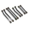 Components For Jjrc Ax8560 For Trx4m For C8801 C8808 C8809 1/18 Rc Remote-Controlled Car Metal Po Accessories With 8 Pull Rods(Black) view 1