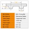 Pulley Belt 910MXL-1636.8MXL Toothed for 3D Printers 1Pcs(1635MXL-4153.408,6mm) view 3