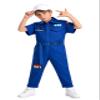 LOLANTA Boys Girls Jumpsuit Short Sleeve Coveralls Streetwear Hip Hop Dance Kpop Clothes Neon Outfit (Dark Blue, 12-14) view 1