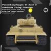 ConGamefun 1/16 RC Military Tank, 2.4G German Tiger L RC Heavy-Duty Tank with 7.0 Control Board, Simulated Sound, Smoke & Lights, in-Place Rotation, Pellet Launching, Gift for Adults (RTR) view 4