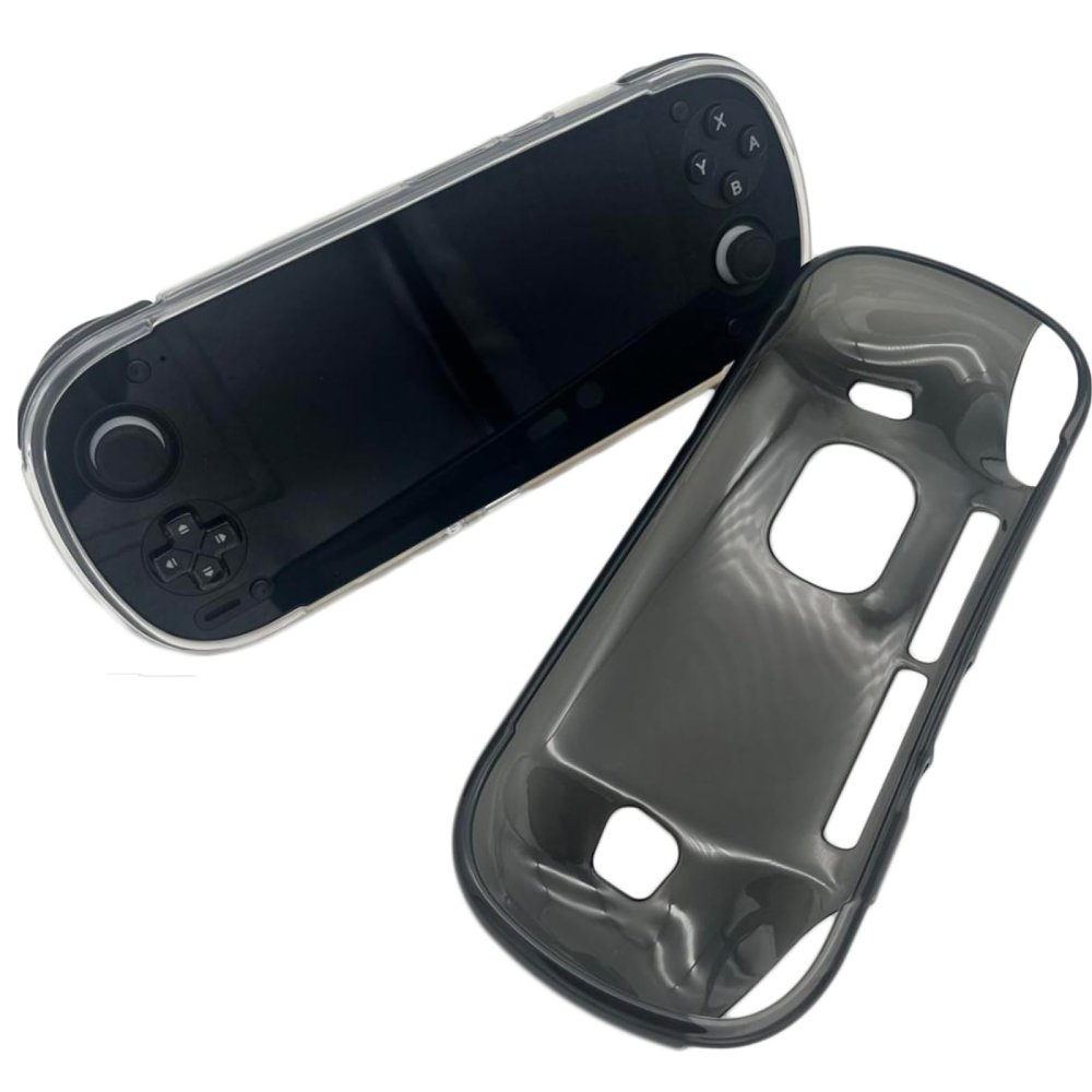for Retroid Pocket 6 TPU Case Cover,Game Console Protective Cover Shockproof Soft Shell for Retroid Pocket 6,Ventilation Hole Design (Translucent Black)