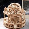3D Wooden Puzzle for Adults, Tourbillon Timer 3D Wooden Dynamic Model Kit with Mechanical Transmission and Realistic Ticking Sound, Desk Ornament & Gift (218PCS) view 2