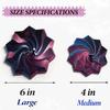 3D Printed Expanded Sensory Fidget Star, Fractal Fidget Hexagon with Handles, Large Star Shaped Fidget Toys for Office Desktop Decompression Toys Stress Relief Whirling Spiral (Black White, mid) view 2