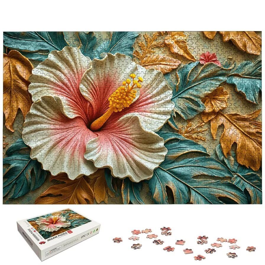 Puzzles for Adults 1500 Pieces, Flower Wooden Puzzles for Adults, Plant Puzzle with Exquisite Packaging Box, Impossible Challenging Wooden Puzzle for Family/Friends, Home Decor, Gifts for Women, -6932