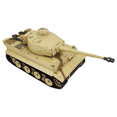 ConGamefun 1/16 RC Military Tank, 2.4G German Tiger L RC Heavy-Duty Tank with 7.0 Control Board, Simulated Sound, Smoke & Lights, in-Place Rotation, Pellet Launching, Gift for Adults (RTR)