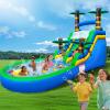 26FT Commercial Grade Inflatable Water Silde for Kids Adults, Heavy Duty PVC Adult Water Slides with Big Airtight Water Pool, Adults Waterslide with 950W Blower for Outdoor,Blue (Blue/26FT) view 1