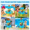Linkowin Sand and Water Table for Toddlers 3-8, 2-Tier Kids Water Play Table with Watering Flower & Beach Toys, Outdoor Sensory Table for Backyard, Summer Beach Activity Table for Boys Girls Age 3+ view 3