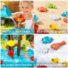 Linkowin Sand and Water Table for Toddlers 3-8, 2-Tier Kids Water Play Table with Watering Flower & Beach Toys, Outdoor Sensory Table for Backyard, Summer Beach Activity Table for Boys Girls Age 3+ view 4