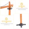 SHINEOFI Crane Truck Toy Construction Crane Toy with Movable Parts Plastic Engineering Vehicle for Kids Rotating and Lifting Playset Stem Building 14.96 X 14.09 X 4.33 in view 3