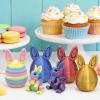 3D Easter Egg Set, Mystery Surprise Bunny Egg Fidget Toy with Bunny Inside Easter Basket Stuffers, Holiday Decor Gifts Home Desk Decor (2pcs styleE) view 2