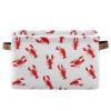 CWUPZAY Red Crawfish Storage Basket Canvas Fabric Collapsible Storage Bins Box Organizer Waterproof for Home Bedrooms 1 Pack view 1