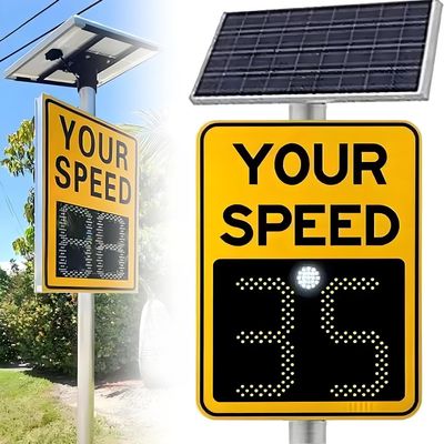 Flashing Solar Powered LED Speed Limit Signs, Radar Speed Signs, Traffic Feedback Warning Board speeds Display, Digital Speeds Limit Radar Sign for Nighttime Visibility