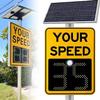Flashing Solar Powered LED Speed Limit Signs, Radar Speed Signs, Traffic Feedback Warning Board speeds Display, Digital Speeds Limit Radar Sign for Nighttime Visibility view 1
