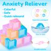 Simgoing 300 Pcs Mini Ice Cube Stress Balls Toys Bulk Squeeze Square Ball Sensory Toys Stress Relief Ice Cube for Small Prize Birthday Party Favor Bags Box Filling, 6 Colors view 4
