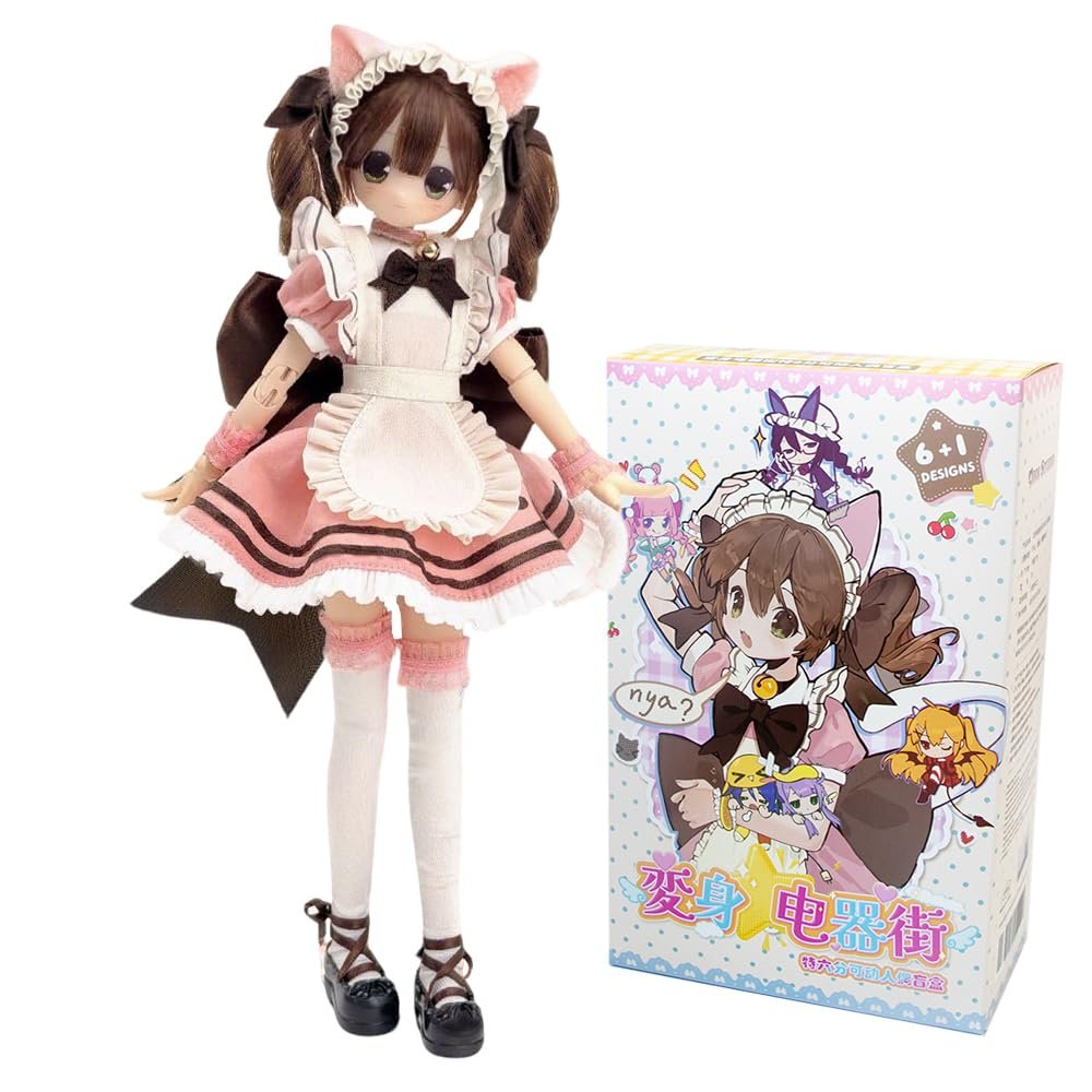 XiDonDon Cute Small 1/6 BJD Doll Random Design Action Figures Collectible Toys Home Decorations Gifts Dolls (Single Box)