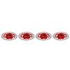 4pcs Aluminum Alloy CNC Simulated Brake Disc Set, RC Brake Disc for 1:10 RC Car, Universal Replacement Brake Disc Accessories with Lightweight Durable Anodized Finish (Red) view 3