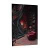 RMYRHQ Opulent Gothic Reading Room Wooden Jigsaw Puzzles Adult 1000pieces Exquisite Red&Black Library with Stained Glass&Leather Armchair Detailed for Collectors Valentines Day and Birthday Gifts view 1