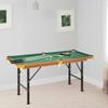 55" Portable Folding Billiards Table Game Pool Table for Whole Family Number Use with Cues, Ball, Rack, Chalk, Green view 2