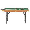 55" Portable Folding Billiards Table Game Pool Table for Whole Family Number Use with Cues, Ball, Rack, Chalk, Green view 3