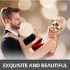 Alasum Gold Sequin Mirror Half Face Party Mask for Women Carnival Cosplay Dance Prop view 4