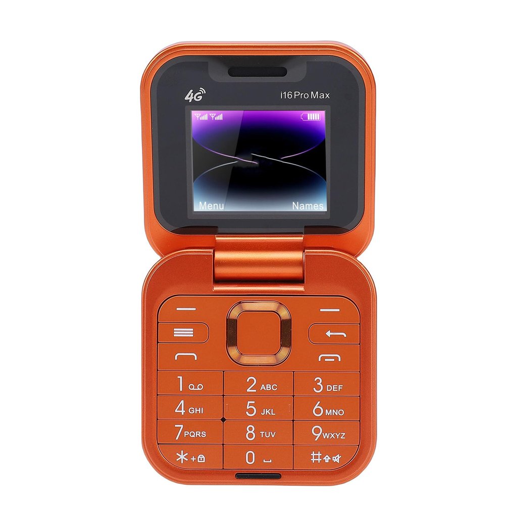 YUEHISY Phone Unlocked for Seniors Kids, Dual SIM Dual Standby Cell Phone with 1.77 Display, Loud Speaker One Touch Dialing MP3 Bluetooth FM (Orange)