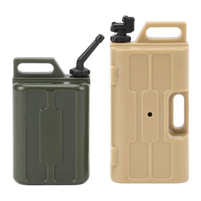 1/10 Scale Simulation Gas Fuel Tank Can Set Plastic Mini Fuel Tank and Mini Gas Can for SCX10 1/10 RC Crawlers Bright Color Easy to Install Sturdy Plastic Universal Fit (Yellow+Green)