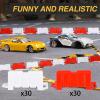 TWTCZOZ 20 Pieces RC Track Barrier Set RC Car Race Track Fence Modular Parking Circuit Accessories PP Material Suitable for Children Traffic Play, 60 Piece view 4