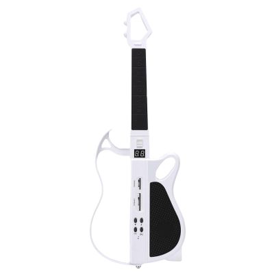 Alomejor Kids Guitar Toy, Rechargeable Stringless Smart Electric Guitar, LED Lights, Fun Musical Instrument for Toddlers and Children (White)
