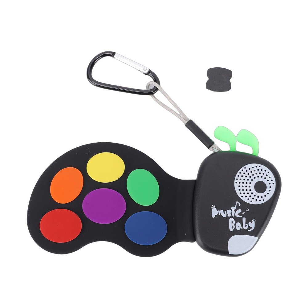 Alomejor Mini Finger Drum, Portable Silicon Electronic Drum with 8 Sounds, Great Music Toy for Kids and Adults